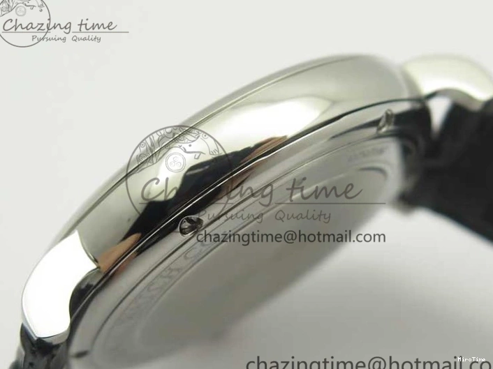 MIROTIME 0812 Portofino Automatic SS MKF 1:1 Best Edition White Dial On Black Leather Strap MIYOTA 9015 V Original 7204